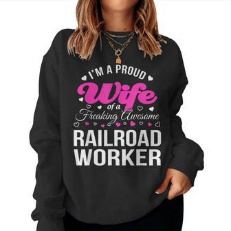 Railroad Workers Wife Anniversary Women Sweatshirt | Mazezy