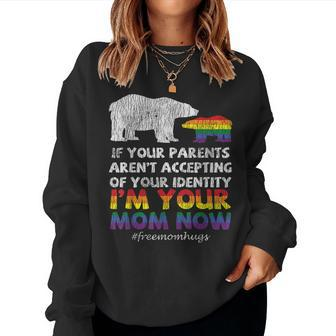 Rainbow Mama Bear Im Your Mom Proud Family Gay Lgbtq Mother Women Crewneck Graphic Sweatshirt - Seseable