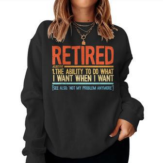 Retired Grandpa Grandma Women Sweatshirt | Mazezy