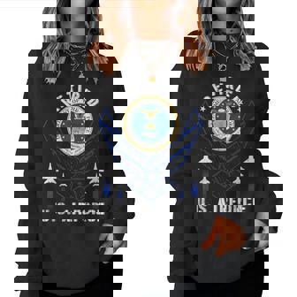 Retired Us Air Force Veteran Retirement Women Sweatshirt | Mazezy