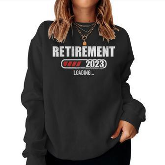 Retirement 2023 Loading Bar For Retired Coworker Women Crewneck Graphic Sweatshirt - Seseable