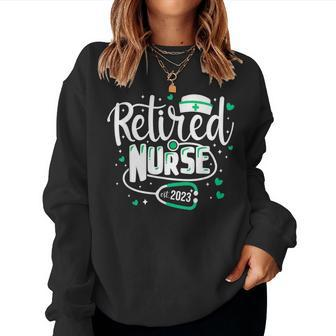 Retirement Gifts For Nurse 2023 Nursing Retired Nurse 2023 V2 Women Crewneck Graphic Sweatshirt - Seseable