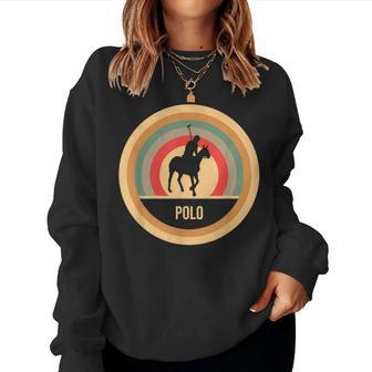 Retro Vintage Horse Polo For Polo Players Women Sweatshirt | Mazezy