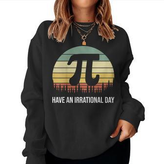 Retro Vintage Pi Day Symbol Math Joke Teacher Nerd Geek Women Sweatshirt | Mazezy