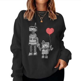 Robot Mom Son Walking Love T Shirt 2019 Women Sweatshirt | Mazezy