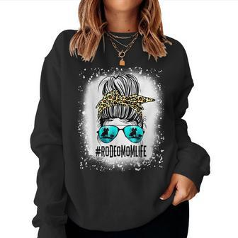 Rodeo Mom Life Messy Bun Country Life Western Horse Riding Sweatshirt | Mazezy