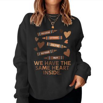 Same Heart Black History Month African American Women Kids V4 Women Crewneck Graphic Sweatshirt - Seseable