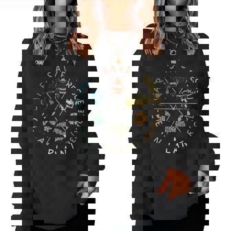 Save Bees Rescue Animals Recycle Plastic Earth Day Vintage Women Sweatshirt | Mazezy