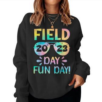 School Field Day Fun Tie Dye Field Day 2023 Teacher Kids Women Crewneck Graphic Sweatshirt - Thegiftio UK