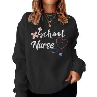 School Nurse Back To School Medical Nursing Nurse Student Women Crewneck Graphic Sweatshirt - Thegiftio UK