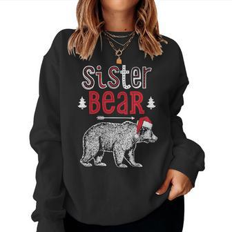 Sister Bear Christmas Santa T Family Matching Pajamas Women Sweatshirt | Mazezy
