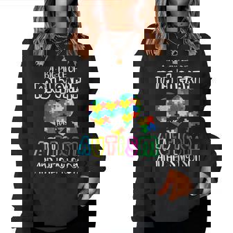 Sister A Big Piece Of My Heart Has Autism And Hes My Brother Women Sweatshirt | Mazezy