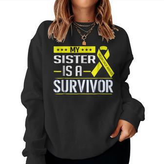 My Sister Sarcoma Cancer Awareness Women Sweatshirt | Mazezy