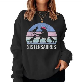 Sister Sis Santa Christmas Xmas Dinosaur 3 Men Women Women Sweatshirt | Mazezy