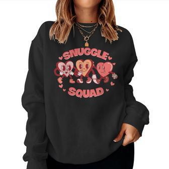 Snuggle Squad Funny Nicu L&D Nurse Happy Valentines Day Women Crewneck Graphic Sweatshirt - Seseable