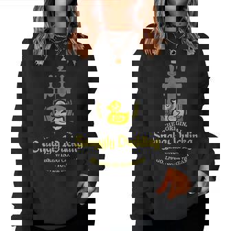 Snuggly Duckling Brewing Company Mens Womens Women Sweatshirt | Mazezy