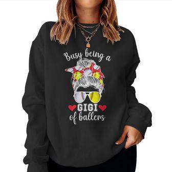 Softball Baseball Gigi Of Ballers Baseball Softball Gigi Women Crewneck Graphic Sweatshirt - Thegiftio UK