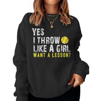 Softball S For Girls Softball Ts For Women Women Crewneck Graphic Sweatshirt - Seseable