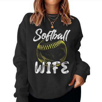 Softball Wife For Women Family Matching Players Women Sweatshirt | Mazezy