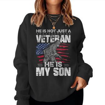 My Son Is A Veteran Proud Veteran Dad Mom Sweatshirt | Mazezy CA