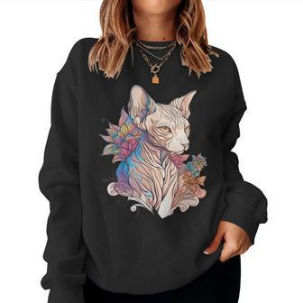 Sphynx Mom Cat Sphinx Hairless Cat Owner Sphynx Cat Women Sweatshirt | Mazezy