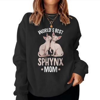 Womens Sphynx Mom Cat Sphinx Hairless Cat Women Sweatshirt | Mazezy