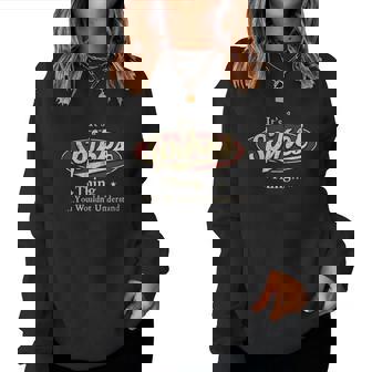 Spikes Name Spikes Family Name Crest Women Crewneck Graphic Sweatshirt | Seseable UK