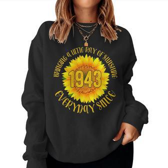 Sunflower 1943 78 Years Old Womens 78Th Birthday Gifts Women Crewneck Graphic Sweatshirt - Seseable