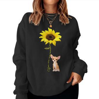 You Are My Sunshine Cute Chihuahua Dog Mom Mother Day Shirt Women Sweatshirt | Mazezy