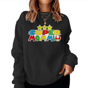 Super Mommio Mommy Mother Nerdy Video Gaming Classic Women Sweatshirt | Mazezy