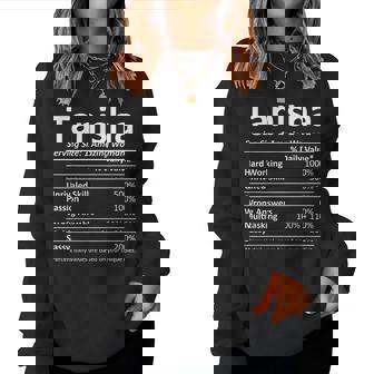 Tanisha Nutrition Personalized Name Christmas Women Sweatshirt | Mazezy