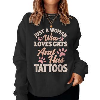 Tattooed Mom Shirt Day Awesome Fit Woman Love Cat Women Sweatshirt | Mazezy