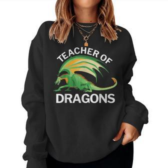 Teacher Of Dragons Medieval Renaissance Fair Women Crewneck Graphic Sweatshirt - Seseable