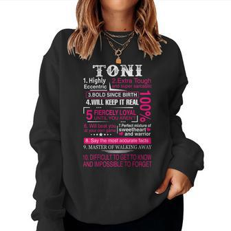 Ten Facts About Women Name Is Toni First Name Women Sweatshirt | Mazezy