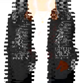 The Devil Saw Me With My Head Down Thought Hed Won Jesus Women Crewneck Graphic Sweatshirt - Seseable