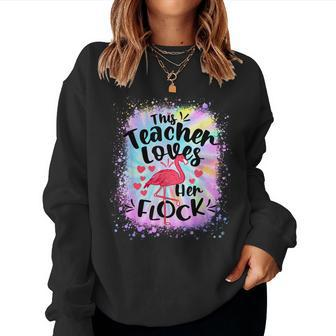 This Assistant Principal Loves Her Flock Flamingo Teacher Women Crewneck Graphic Sweatshirt - Thegiftio UK