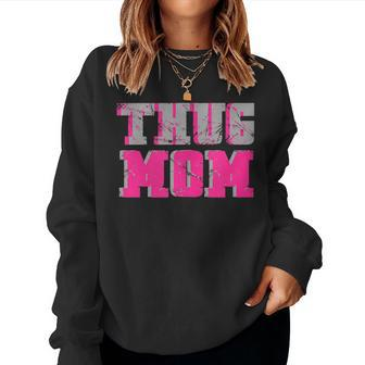 Thug Mom R&B Rap Hip Hop Mothers Day Funny Women Crewneck Graphic Sweatshirt - Thegiftio UK