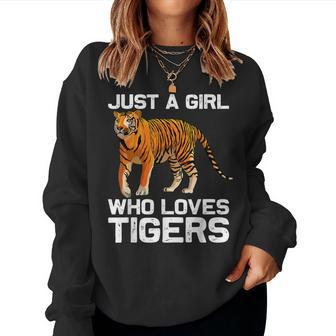 Tiger Girl Kids Women Mom Tiger Love Wildlife Women Sweatshirt | Mazezy
