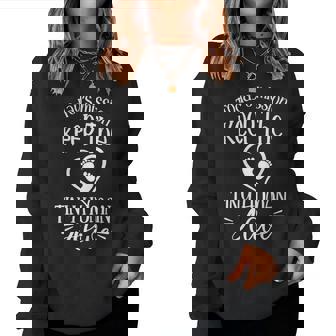 Todays Mission Keep The Tiny Human Alive Funny Fathers Day Women Crewneck Graphic Sweatshirt - Thegiftio