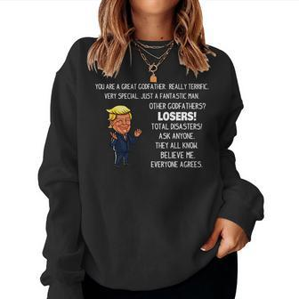 Trump For Godfather God Father Gag Women Sweatshirt | Mazezy