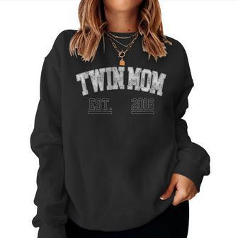 Twin Mom Established 2016 Tee Women Sweatshirt | Mazezy