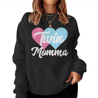 Twin Momma - Mothers Day Fraternal Twins Mom Gift Women Crewneck Graphic Sweatshirt - Thegiftio UK