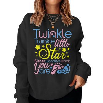 Twinkle Little Star Sister Wonders What You Are Gender Women Sweatshirt | Mazezy