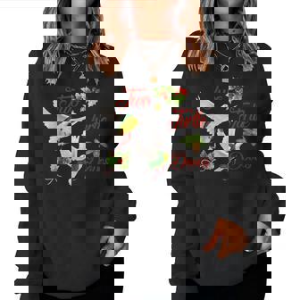 Two Turtle Doves 12 Days Of Christmas Song Coral Rhyme Xmas Women Sweatshirt | Mazezy