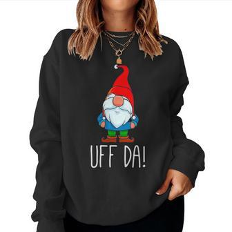 Uff Da Christmas Swedish Tomte Garden Gnome Xmas God Jul Men Women Crewneck Graphic Sweatshirt - Seseable