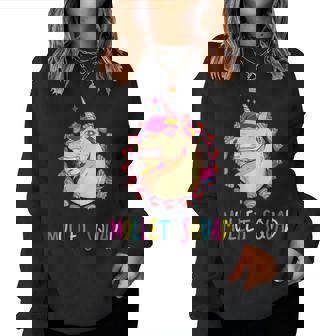 Unicorn Mullet Squad Rainbow Poop Women Sweatshirt | Mazezy