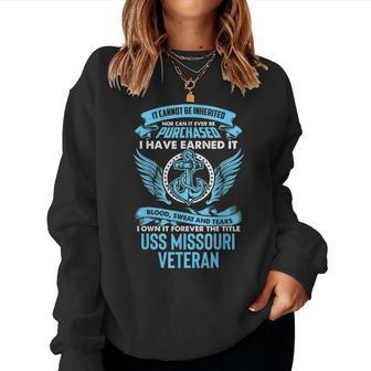 Uss Missouri Bb-63 Battleship Women Crewneck Graphic Sweatshirt - Seseable