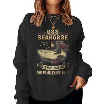Uss Seahorse Ssn669 Women Sweatshirt | Mazezy