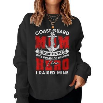 Veteran Quotes - Coast Guard Mom Women Crewneck Graphic Sweatshirt - Seseable