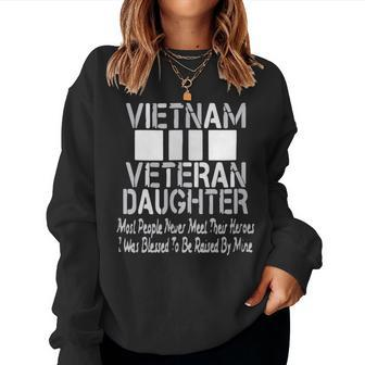Vietnam Veteran Daughter By My Hero Women Sweatshirt | Mazezy